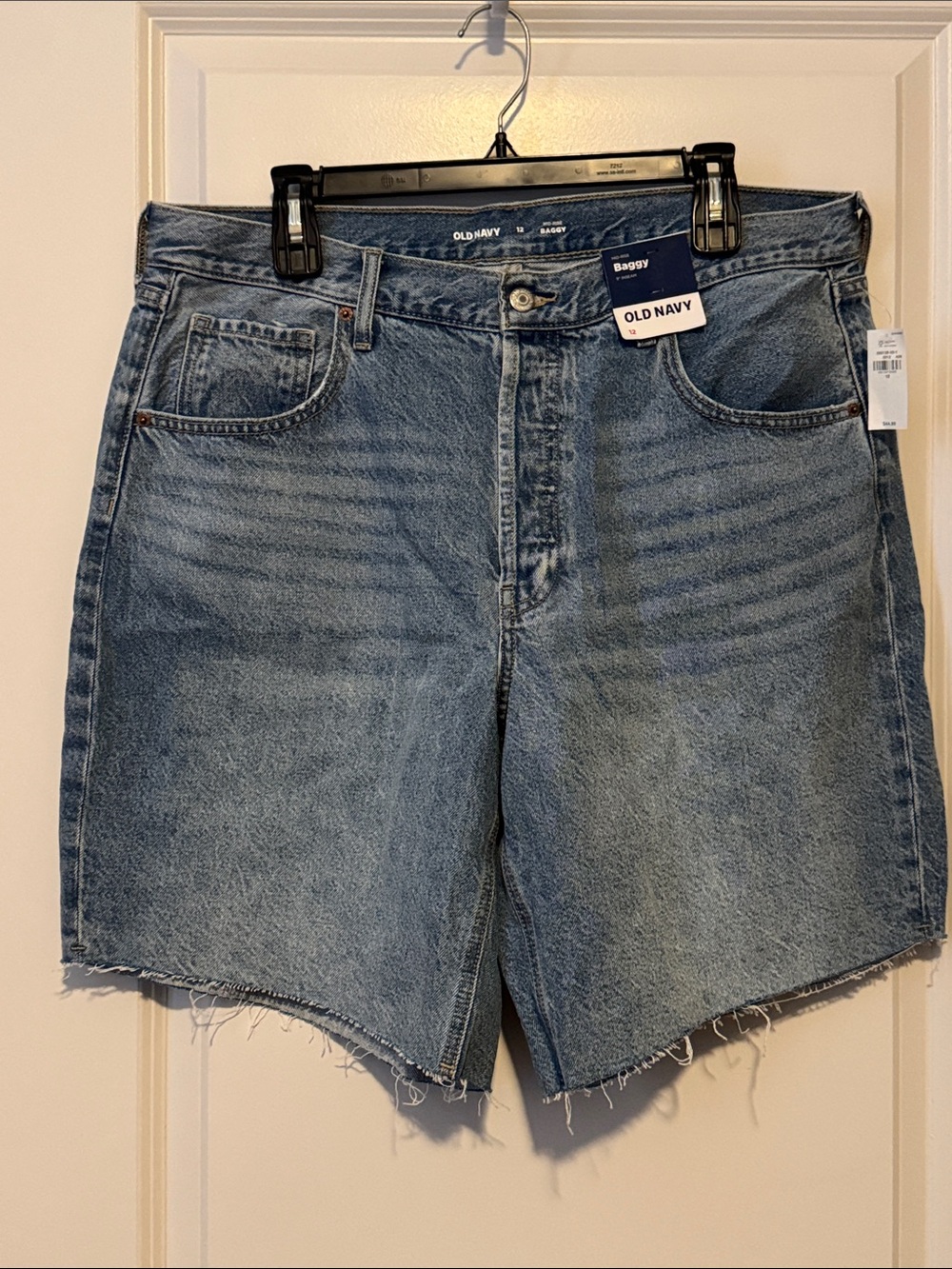 Old Navy Light Blue High-Rise Baggy Denim Cutoff Shorts